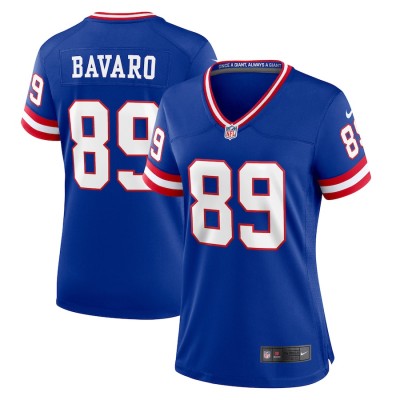 New York Giants #89 Mark Bavaro Royal Women's Nike Classic Player Game Jersey